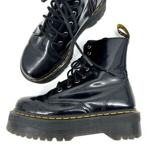 DR. MARTENS Jadon Platform Patent Lamper Leather Combat Boots